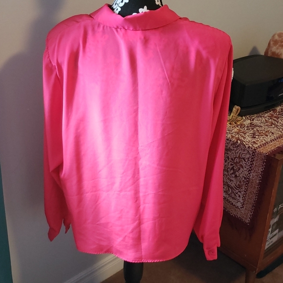 Vintage fuschia blouse - Picture 6 of 8